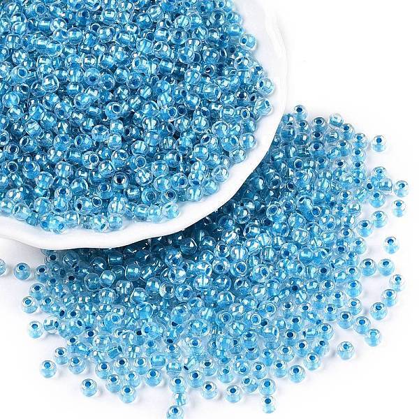 6/0 Transparent Inside Colours Glass Seed Round Beads