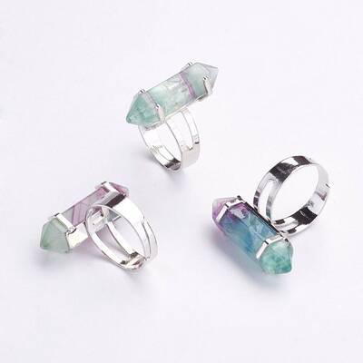 Natural Fluorite Finger Rings