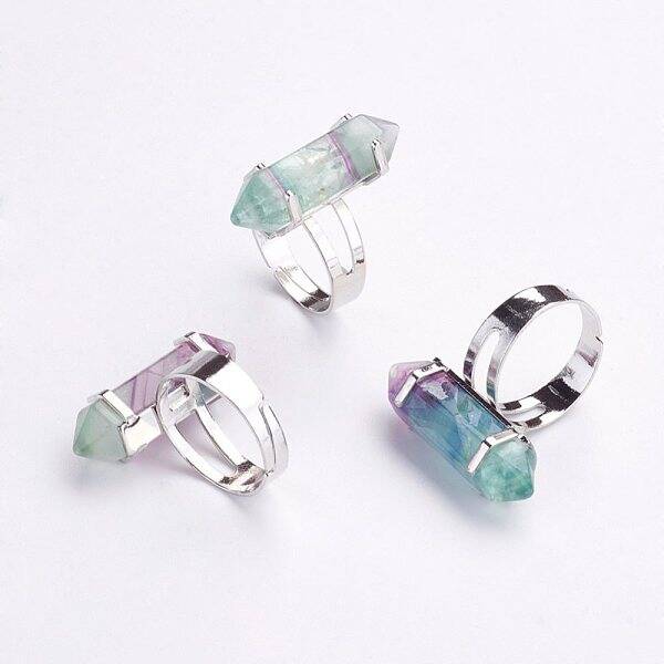 Natural Fluorite Finger Rings