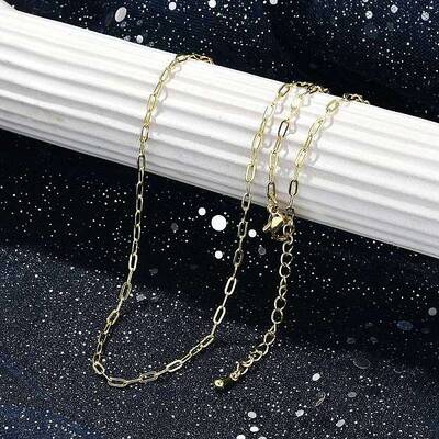 Rack Plating Brass Cable Chain Necklaces