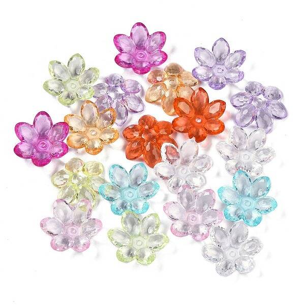Transparent Acrylic Bead Caps