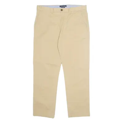 TOMMY HILFIGER Chino Workwear Custom Fit Mens Trousers Beige Straight W33 L30