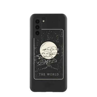 Black The World Samsung Galaxy S21 Case