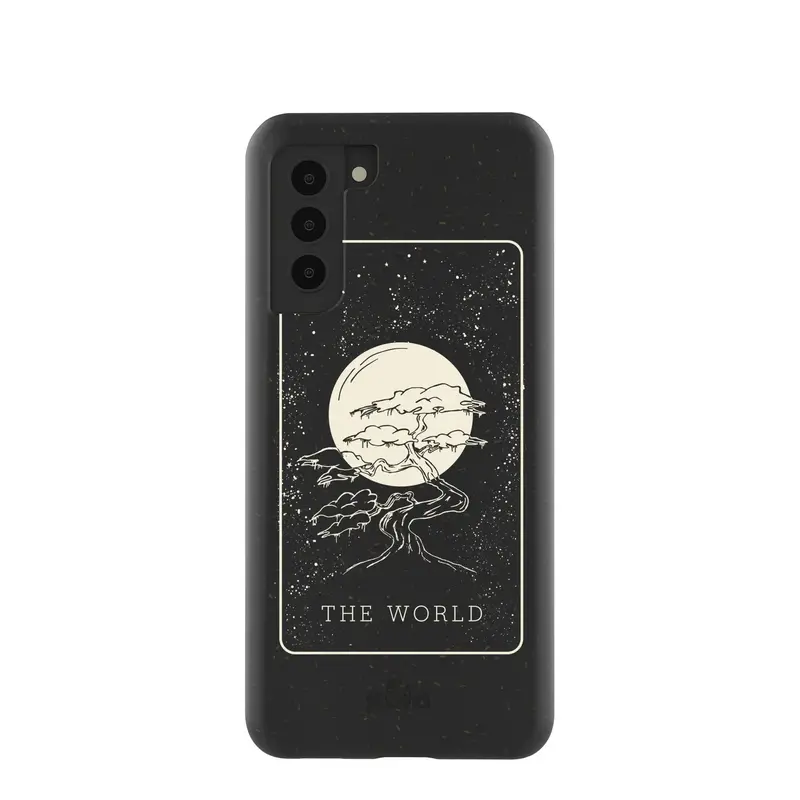 Black The World Samsung Galaxy S21 Case