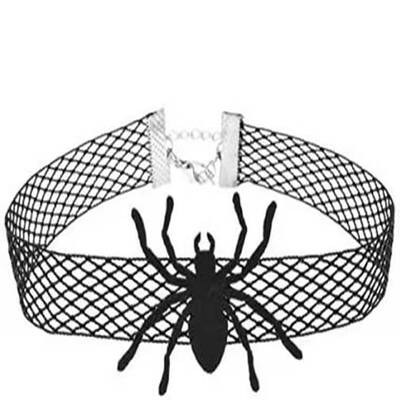 Halloween Themed Cloth Mesh Chocker Necklace for Women
