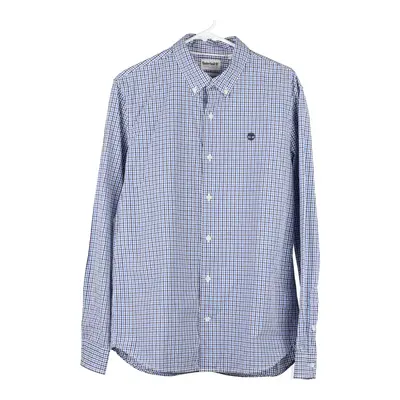 Timberland Striped Shirt - Large Blue Cotton