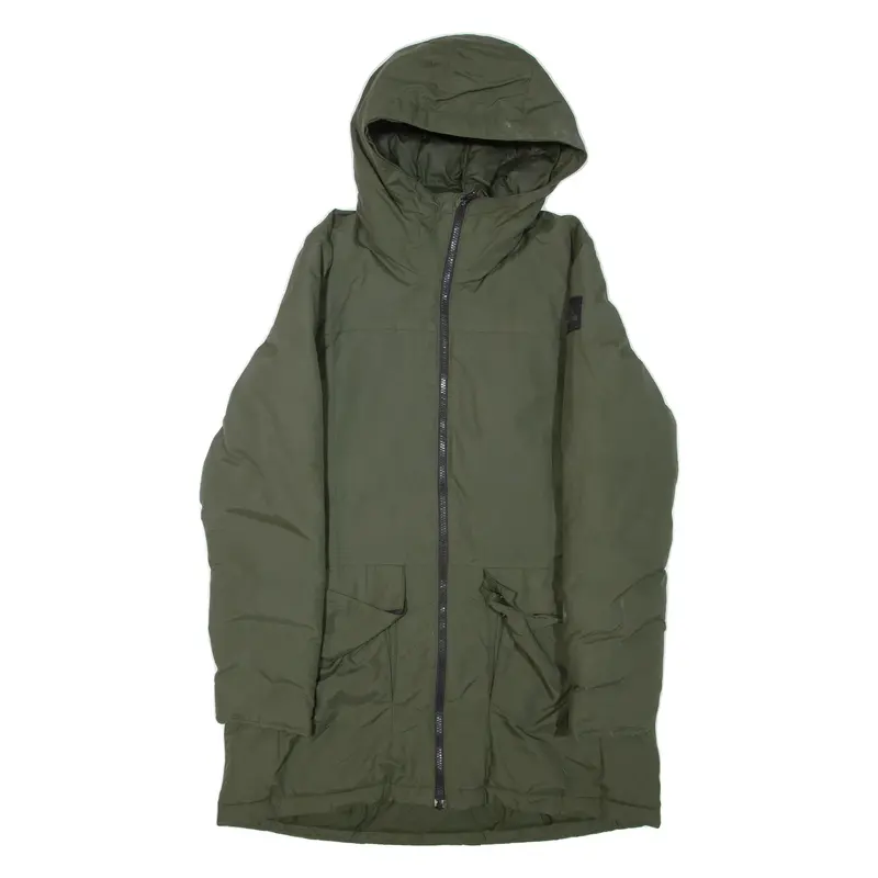 ADIDAS Womens Jacket Green Nylon Hooded M