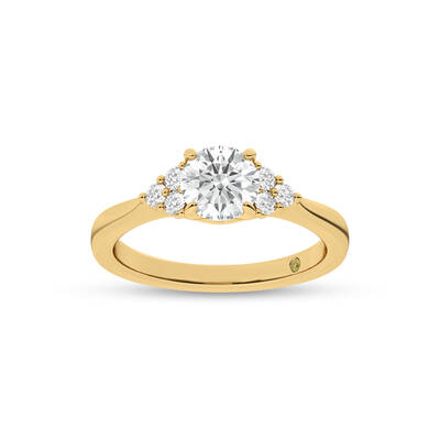 Eldra Illusion Trilliant Round Lab Grown Diamond Engagement Ring | 14K Yellow Gold 4 1/3 CT. TW.