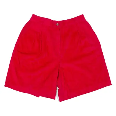 COUNTERPARTS Womens Corduroy Shorts Red UK 14 W30
