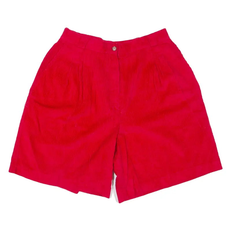 COUNTERPARTS Womens Corduroy Shorts Red UK 14 W30