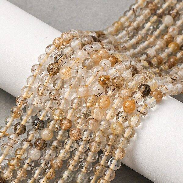 Natural Rutilated Quartz Beads Strands