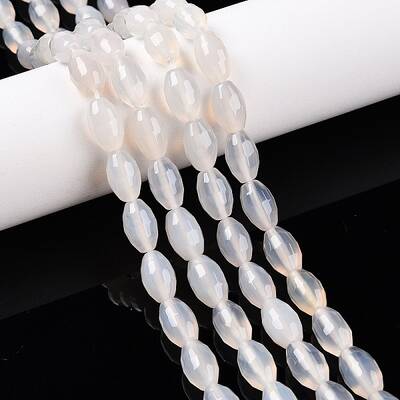 Natural White Agate Beads Strands