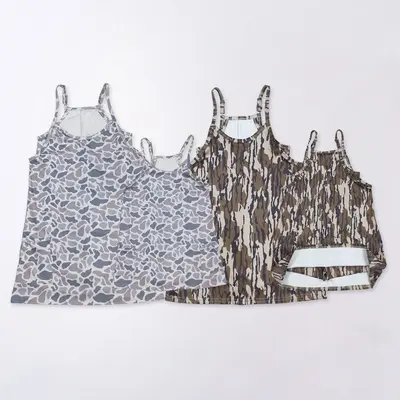 Women Grey camo Tank Athletic dress