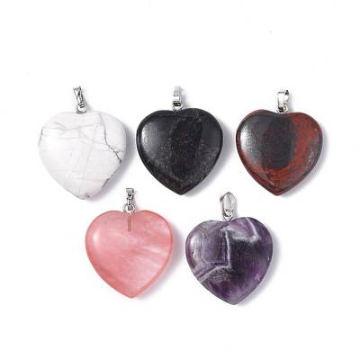 Natural & Synthetic Mixed Gemstone Pendants