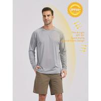 Men's UPF50 + sun protection long sleeve shirt-quick dry, lightweight fishing, running & Outdoor activities