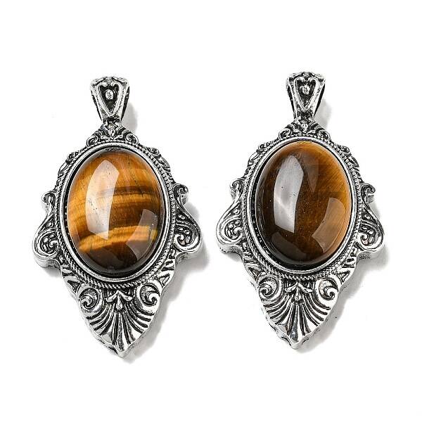 Natural Tiger Eye Big Pendants