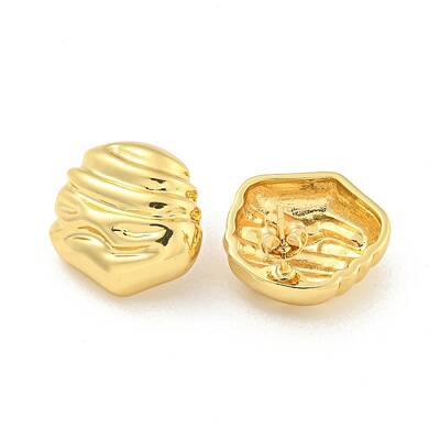 Rack Plating Brass Stud Earrings