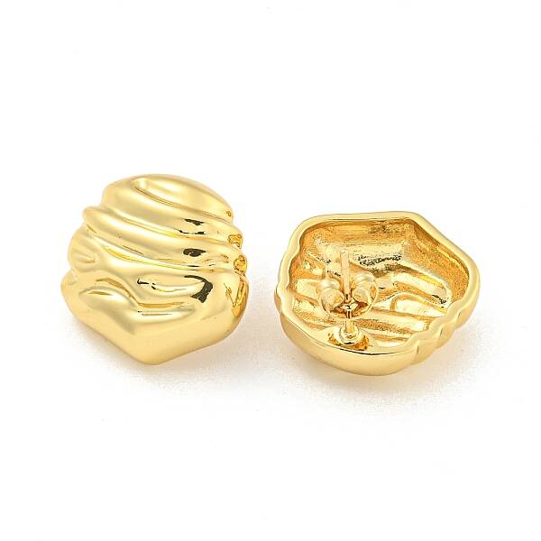 Rack Plating Brass Stud Earrings