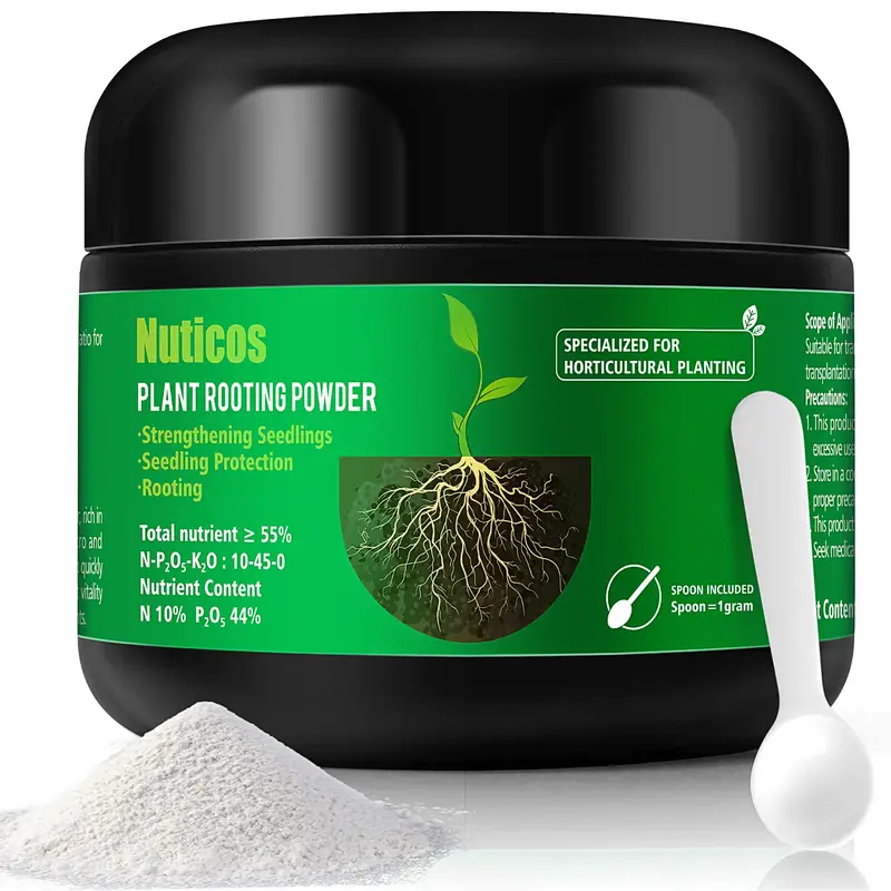 Nuticos Rooting Powder , Rooting Hormone for Plant Cuttings and Strong Roots, Ultra Concentrated - Yields 50 Gallons plant fe...