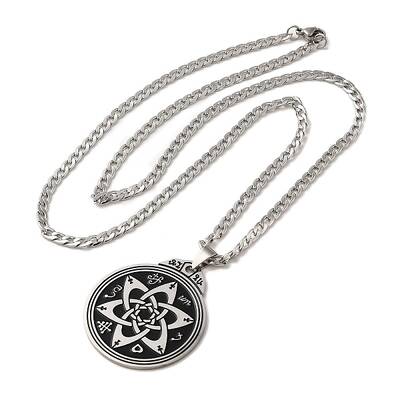 Witch Knot 304 Stainless Steel Enamel Pendant Necklaces
