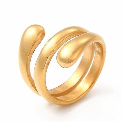 Ion Plating(IP) 304 Stainless Steel Finger Rings for Women Men