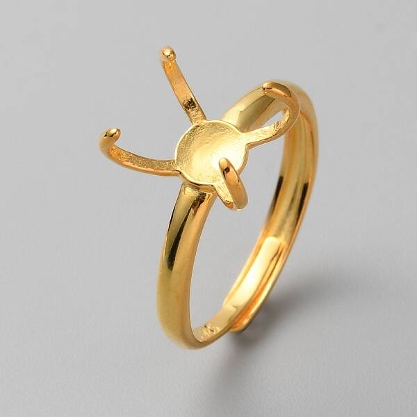 Adjustable Sterling Silver Finger Rings Components