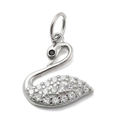 925 Sterling Silver Micro Pave Clear Cubic Zirconia Charms