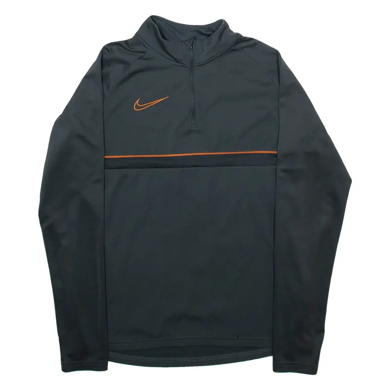 NIKE Mens Sweatshirt Grey 1/4 Zip S