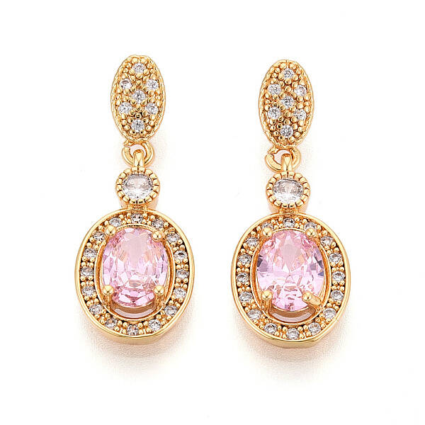 Brass Micro Pave Cubic Zirconia Pendants