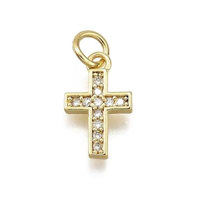 Brass Micro Pave Cubic Zirconia Pendants