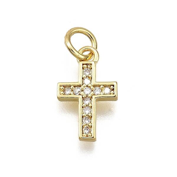 Brass Micro Pave Cubic Zirconia Pendants