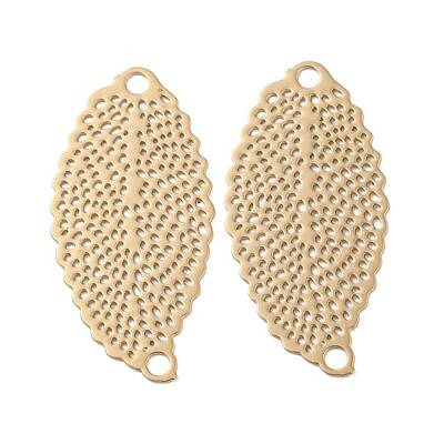 Rack Plating Brass Filigree Connector Charms