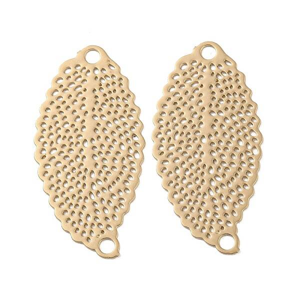 Rack Plating Brass Filigree Connector Charms