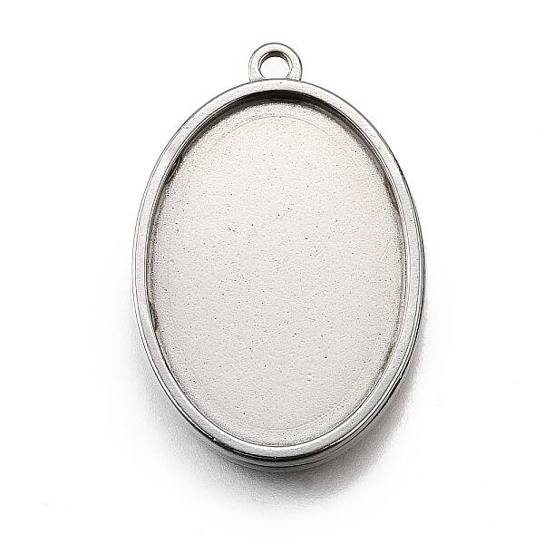 304 Stainless Steel Pendant Cabochon Settings