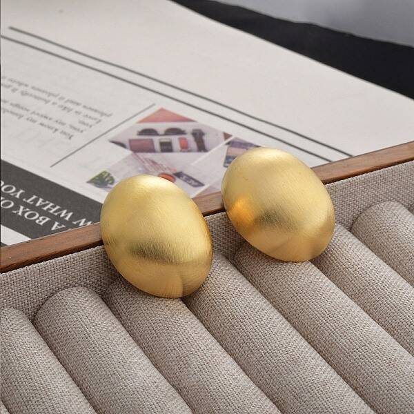 Brass Stud Earrings for Women