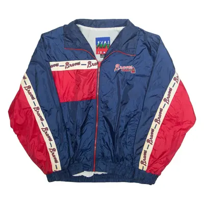 FANS Mens Track Jacket Blue Nylon L