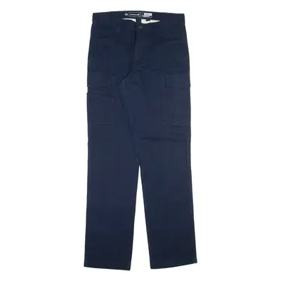 CARHARTT Cargo Mens Trousers Blue Relaxed Straight W33 L36