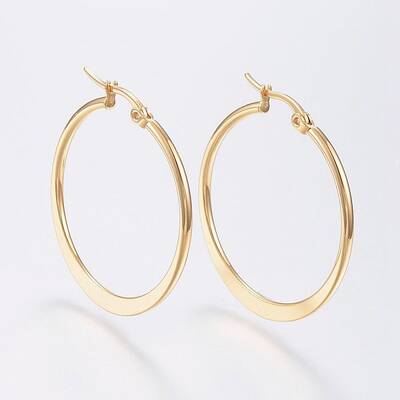 304 Stainless Steel Big Hoop Earrings