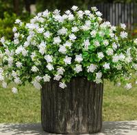 6 Bundles UV Resistant Artificial Flowers for Outdoor Decoration - Faux Plants for Hanging Garden, Porch, Window Box & Indoor...