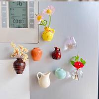 Mini Vase Fridge Magnets - Ceramic Texture, Unique & Chic for Kitchen/Office/Room, No Kid Can Resist! Perfect Gift for GF/BFF...