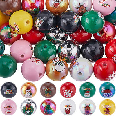 12 Colors Opaque Acrylic Beads