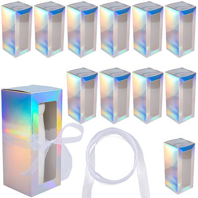 10Pcs Iridescent Cardboard Boxes