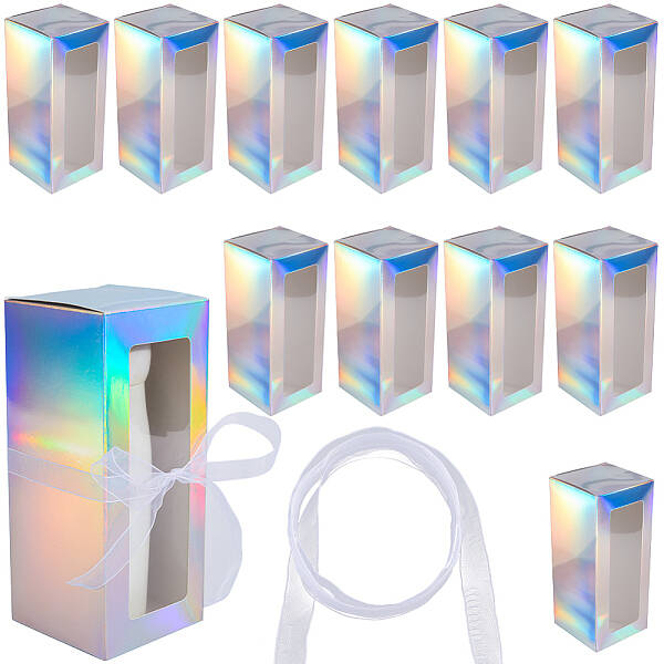 10Pcs Iridescent Cardboard Boxes