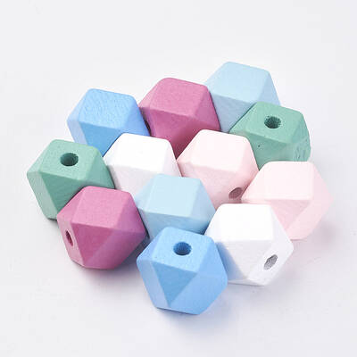 Dyed Natural Wooden Beads