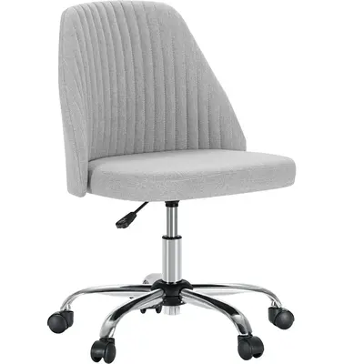 Office Chair , Modern Fabric Home Office Desk Chairs with Wheels Adjustable Swivel Task Computer Vanity Chair for Small Space...