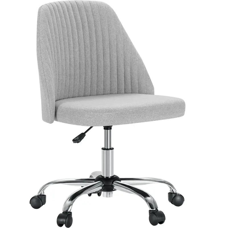 Office Chair , Modern Fabric Home Office Desk Chairs with Wheels Adjustable Swivel Task Computer Vanity Chair for Small Space...