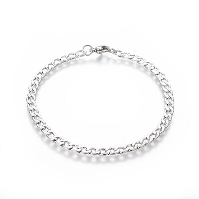 Tarnish Resistant 304 Stainless Steel Curb Chain Bracelets