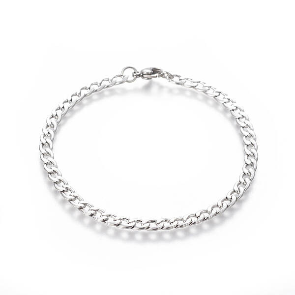 Tarnish Resistant 304 Stainless Steel Curb Chain Bracelets