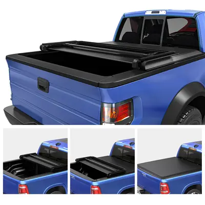 OEDRO 5.5ft Soft Tri-fold Truck Bed Tonneau Cover for 2009-2014 Ford F150 F-150 (Excl. Raptor Series)