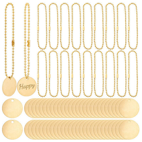 100Pcs 2 Styles Brass Pendants